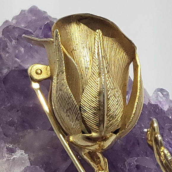 Vintage Giovanni signed rose brooch - Picture 4 of 6